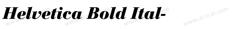 Helvetica Bold Ital字体转换